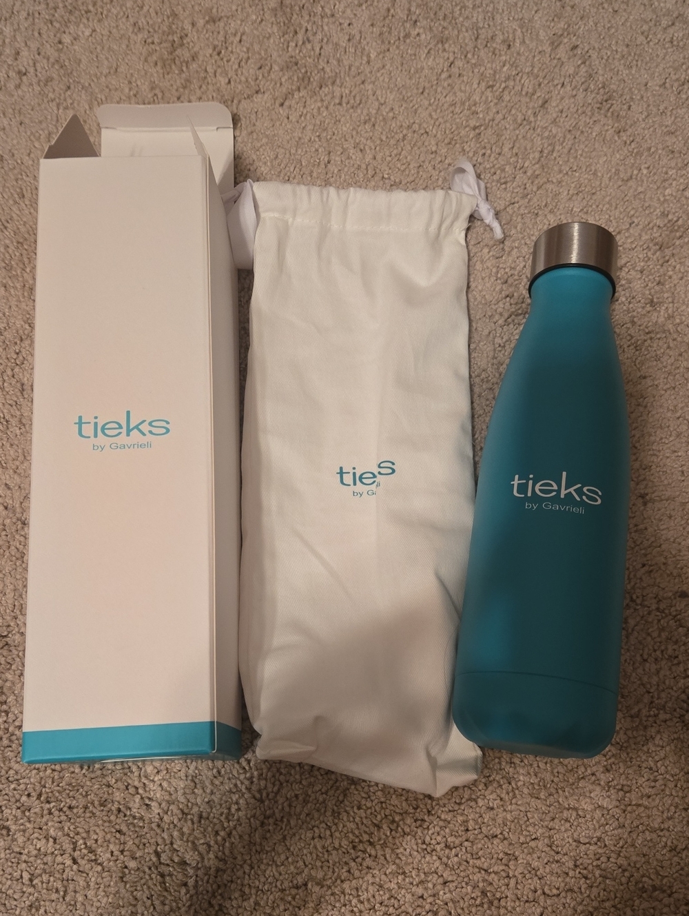 Tieks by Gavrieli Teal Stainless Water Bottle